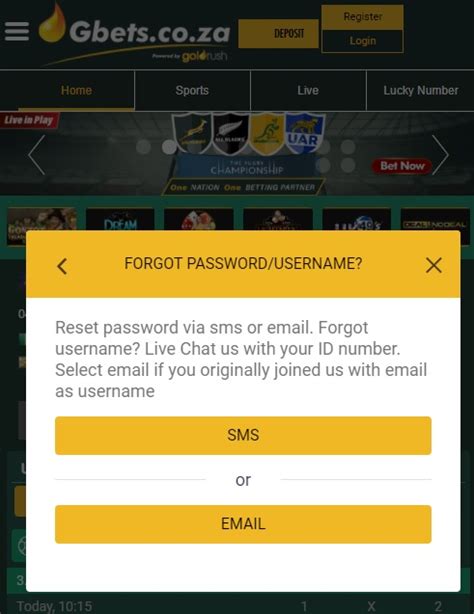 gbets login forgot password